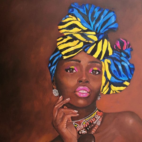 Девушка в тюрбане живопись