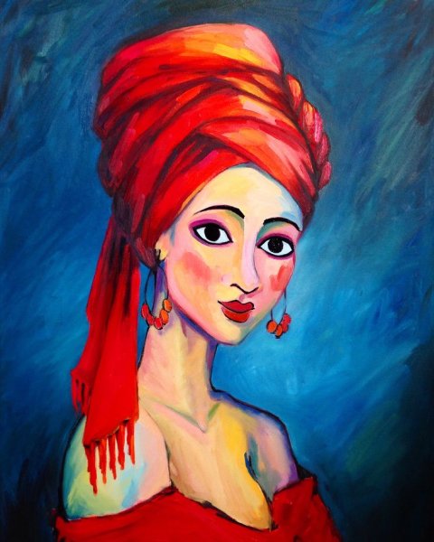 Картина женщина в чалме