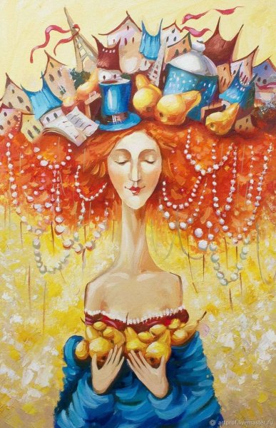 Девушка груша художник