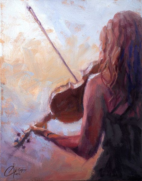 Картина девочка со скрипкой