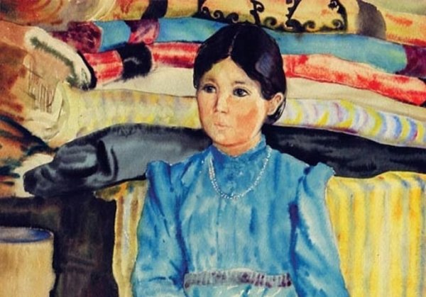 «Девушка-башкирка в голубом» 1928 Давлеткильдеев