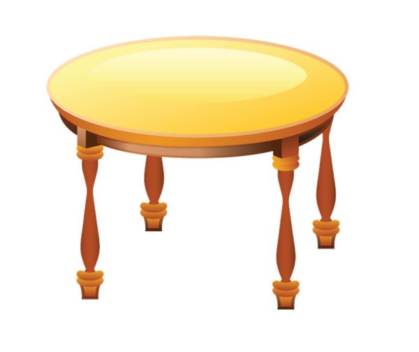 Столик на прозрачном фоне