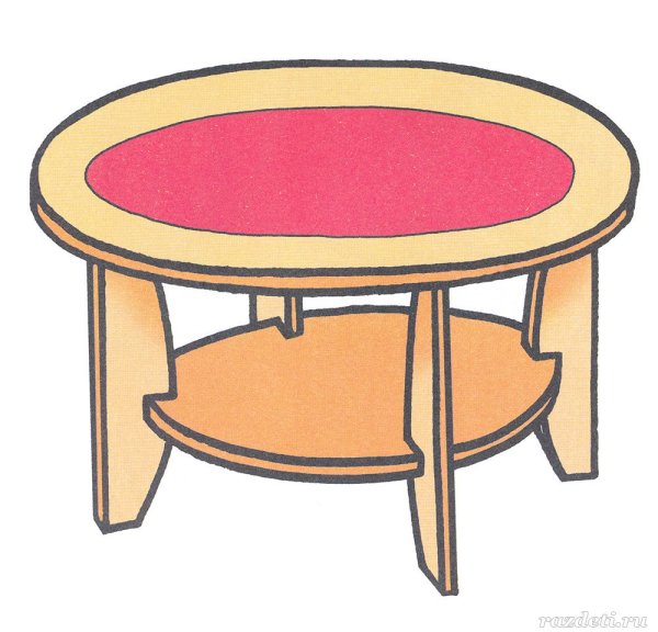 Стол карточка для детей