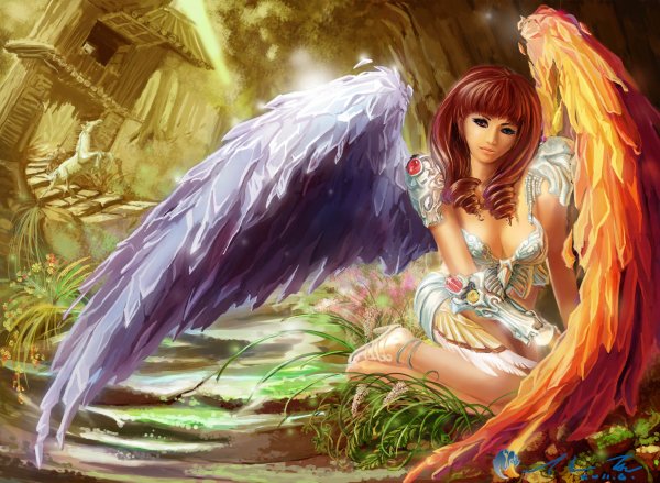 Картина ангела с крыльями