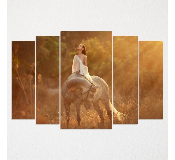 Алмазная мозайка девушка слошадью