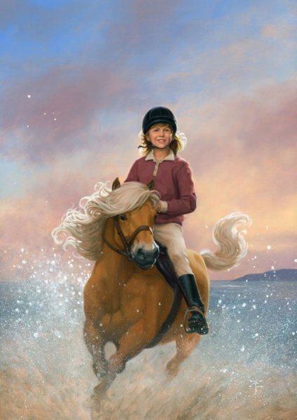 Н.Г. сверчков"Амазонка на лошади Орлово-ростопчинской породы"