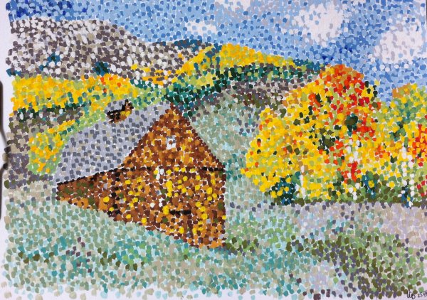 Пуантилизм нетрадиционная живописная техника