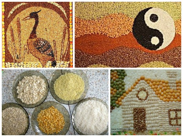 Декоративное панно из круп