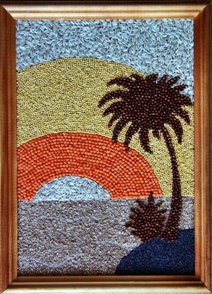 Панно из сыпучих материалов