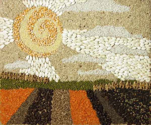 Панно из круп