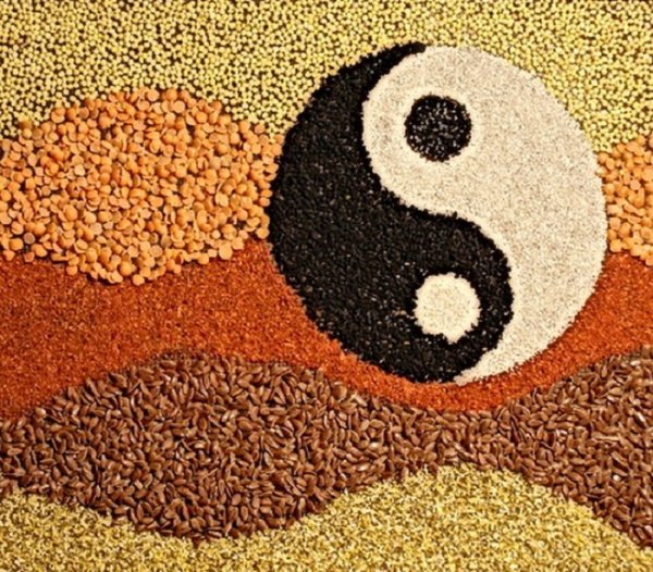 Панно из крупы