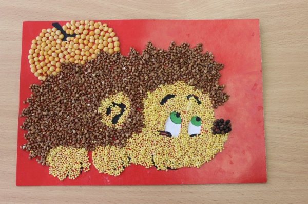 Поделки из круп для детей