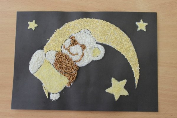 Аппликация крупами