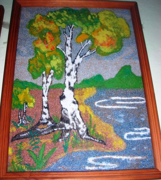 Панно из манки