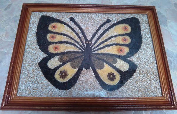 Панно из семян и крупы