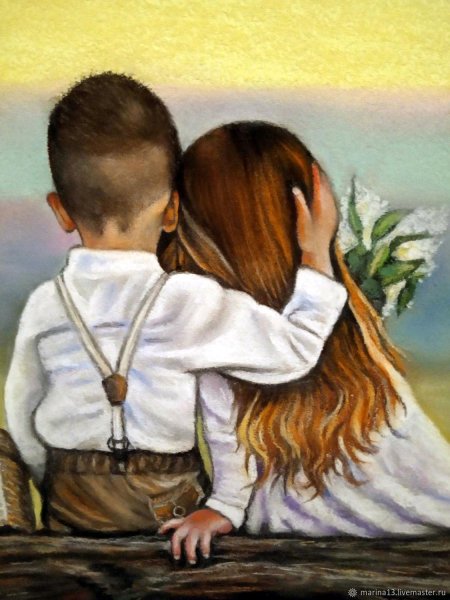 Детская любовь.живопись