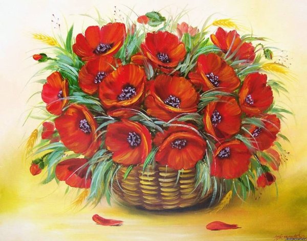 "Букет с маками", Родригес Хосе