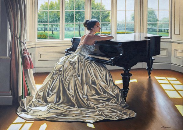 Картина Роб Хефферан девушка у рояля