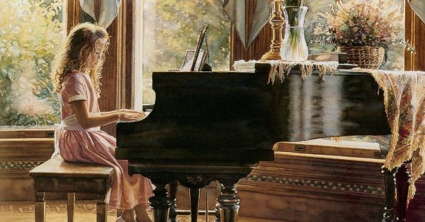 Картина пианистка Шопен