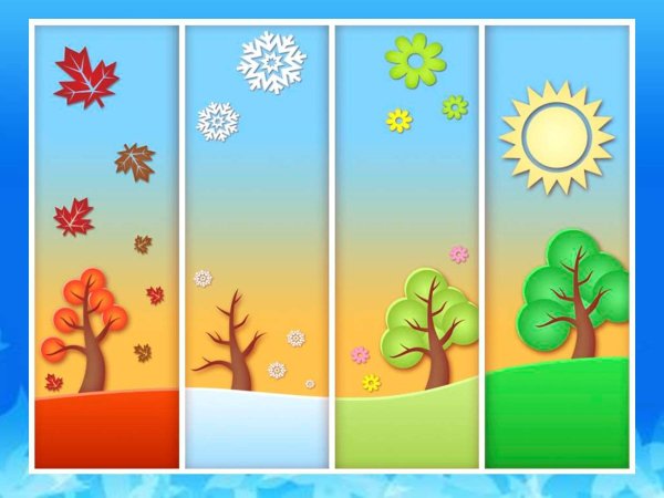 Четыре времени года для дошкольников