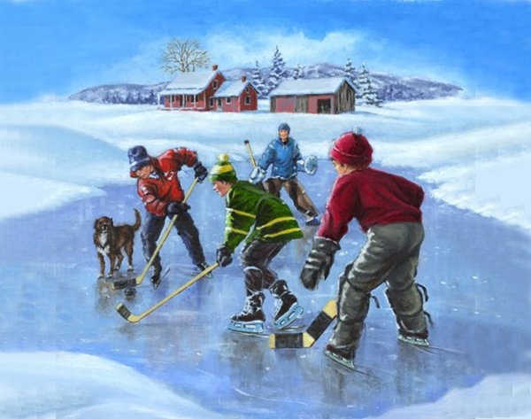 Картина зимние развлечения