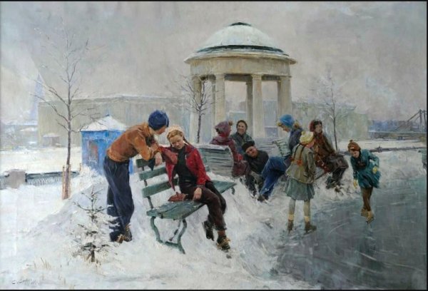 Сергей Скубко на катке в ЦПКИО