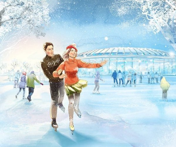 Каток иллюстрация