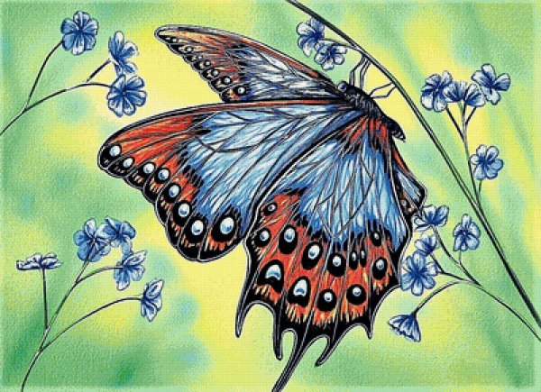 Бабочка для рисования цветов