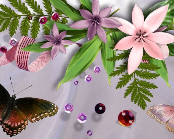 Обои с бабочками