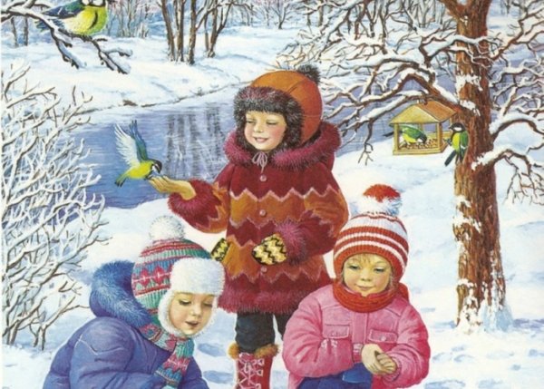 Зимние забавы для детей на улице