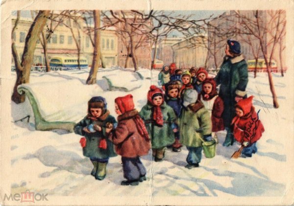 Зима рисунок для детей