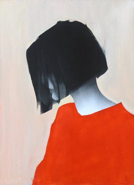 Девочка с каре со спины