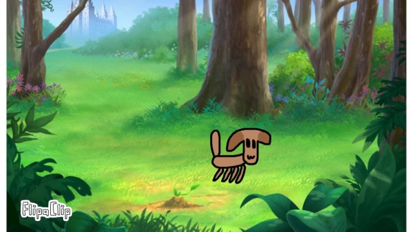 Нарисованная Поляна в лесу