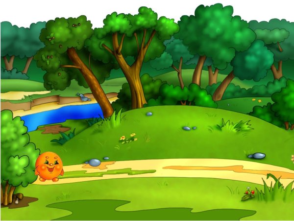 Лес мультяшный