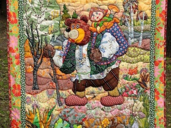 Лоскутная мозаика из ткани