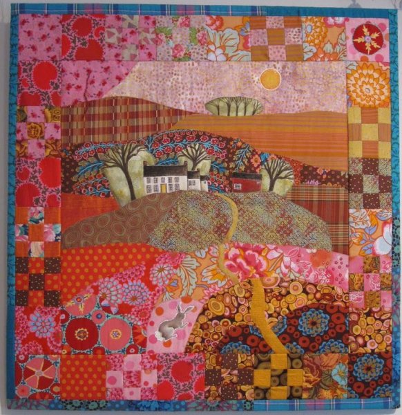 Лоскутное панно «матрица» Ольги Жареновой