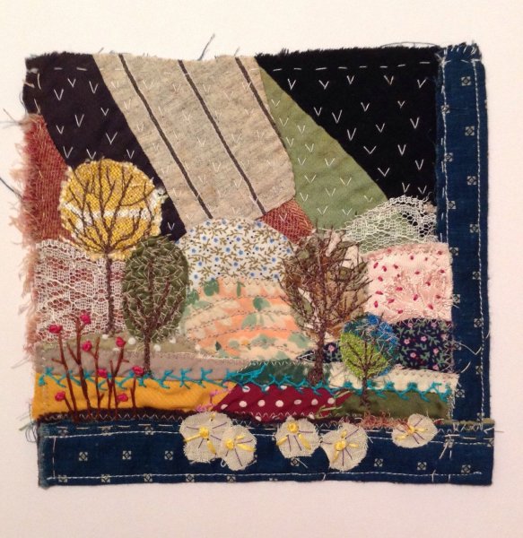 Коллаж из ткани