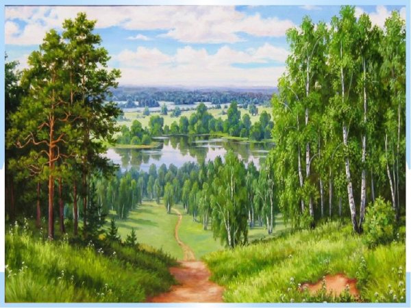 Березовая роща картина Елены Самарской