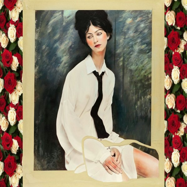 Амедео Модильяни женщина с веером