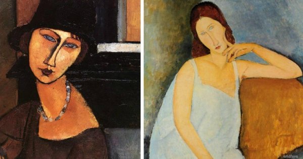 Модильяни девочка с косичками