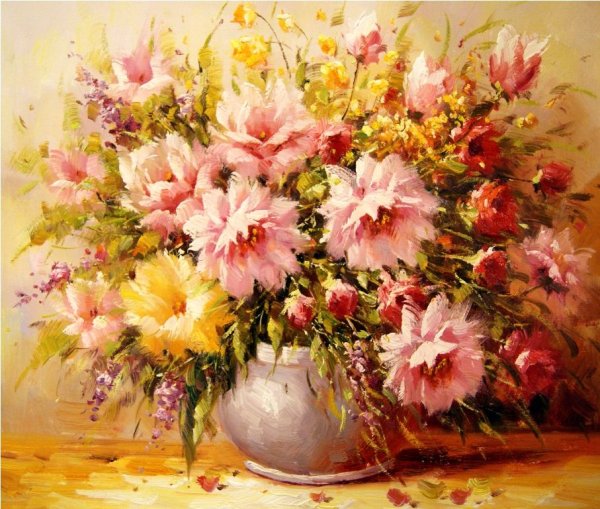 Художник Бруно Тина Августо цветы
