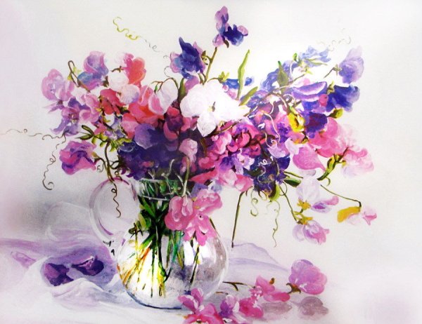 Дарья Чачева акварель цветы