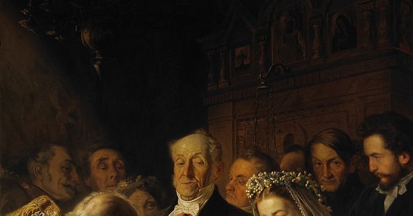 Художник Фирс Журавлев, "перед венцом". 1874