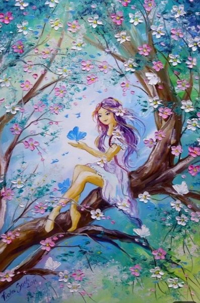 Весна гуашью