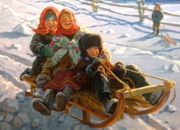 Евгений Балакшин художник на санках