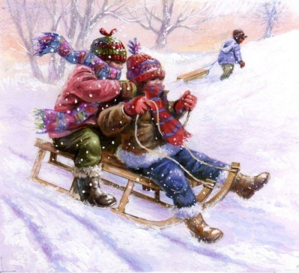 Катание на салазках