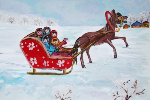 Масленица сани