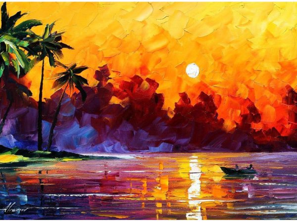 Морские пейзажи в стиле Афремова