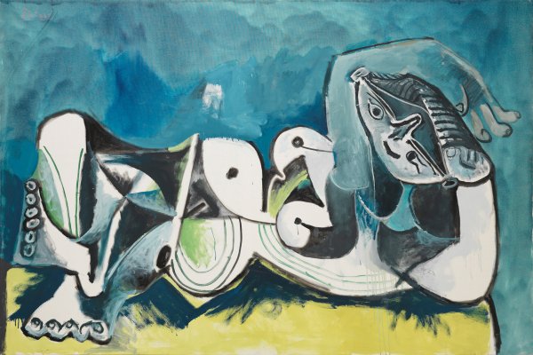 Картина Пикассо «обнажённая, зелёные листья и бюст»