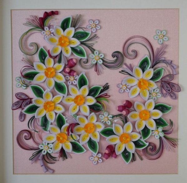 Квиллинг картины цветы